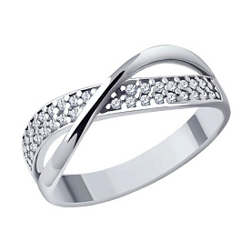 Кольцо SOKOLOV - Серебро 925, Фианит (арт. 94013821)