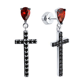 Серьги SOKOLOV - Серебро 925, Фианит (арт. 94026503)