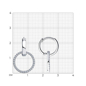 Серьги SOKOLOV - Серебро 925, Фианит (арт. 94025851)