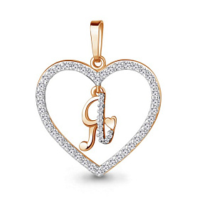 Подвеска Аквамарин - Серебро 925, Фианит (арт. 24702А.6)