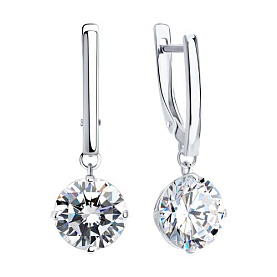Серьги SOKOLOV - Серебро 925, Фианит (арт. 94024420)