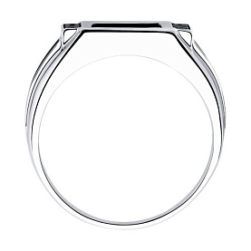 Кольцо Diamant - Серебро 925, Синтетическая шпинель, Фианит, Эмаль (арт. 94-112-00488-2)