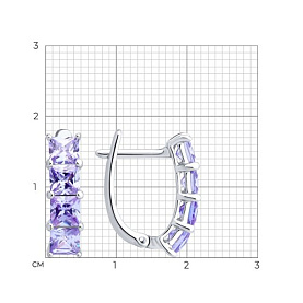 Серьги SOKOLOV - Серебро 925, Фианит (арт. 94027061)