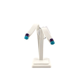 Серьги Дар - Серебро 925, Аметист, Бирюза, Фианит (арт. С-5039рк43801)