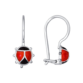 Серьги SOKOLOV - Серебро 925, Эмаль (арт. 94021423)