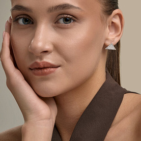 Серьги Diamant - Серебро 925, Фианит (арт. 94-122-00257-1)