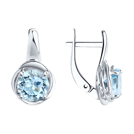 Серьги Diamant - Серебро 925, Топаз (арт. 94-320-00623-1)