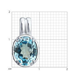 Подвеска SOKOLOV - Серебро 925, Топаз, Фианит (арт. 92030854)
