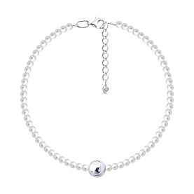 Браслет Diamant - Серебро 925, Жемчуг синтетический (арт. 94-150-00119-1)