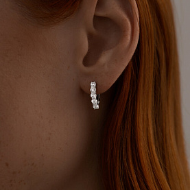 Серьги SOKOLOV - Серебро 925, Фианит (арт. 94026015)