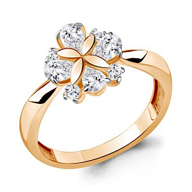 Кольцо Аквамарин - Серебро 925, Фианит (арт. 68702А.6)