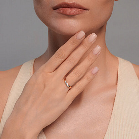 Кольцо SOKOLOV - Золото 585, Фианит (арт. 019210)