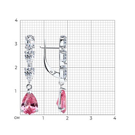 Серьги SOKOLOV - Серебро 925, Фианит (арт. 94026776)