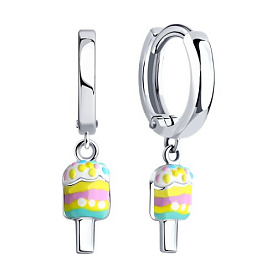 Серьги SOKOLOV - Серебро 925, Эмаль (арт. 94026096)