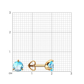 Серьги SOKOLOV - Золото 375, Топаз (арт. 31-322-01694-6)