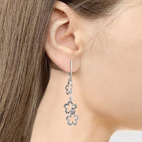 Серьги Аквамарин - Серебро 925 (арт. 36130.5)