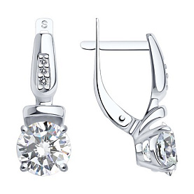 Серьги SOKOLOV - Серебро 925, Фианит (арт. 94022946)