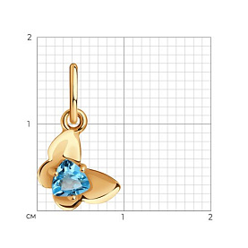 Подвеска SOKOLOV - Золото 375, Топаз (арт. 37732875)