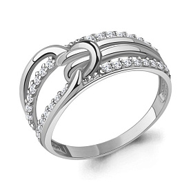 Кольцо Аквамарин - Серебро 925, Фианит (арт. 67941А.5)