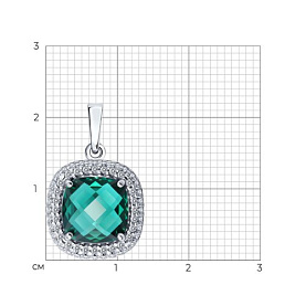 Подвеска SOKOLOV - Серебро 925, Кварц, Фианит (арт. 92030826)