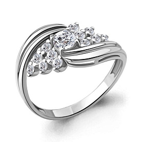 Кольцо Аквамарин - Серебро 925, Фианит (арт. 67353А.5)