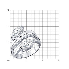 Кольцо SOKOLOV - Серебро 925, Фианит (арт. 94015036)