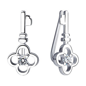 Серьги SOKOLOV - Серебро 925, Фианит (арт. 94023909)