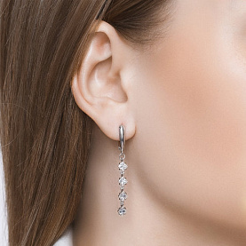 Серьги SOKOLOV - Серебро 925, Фианит (арт. 94022011)