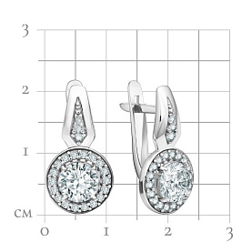 Серьги Talant - Серебро 925, Фианит (арт. 10-72-0001-28740)