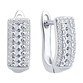 Серьги SOKOLOV - Серебро 925, Фианит (арт. 94027183-91)