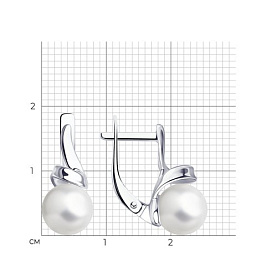 Серьги SOKOLOV - Серебро 925, Жемчуг имитация (арт. 94024735)
