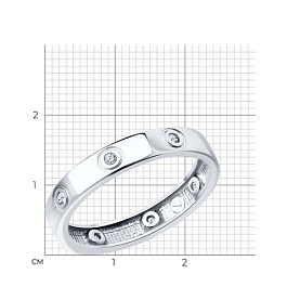 Кольцо SOKOLOV - Серебро 925, Фианит (арт. 94013808)
