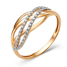 Кольцо ЮФ Династия - Золото 585, Фианит (арт. 001861-1102)