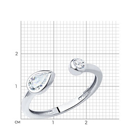 Кольцо SOKOLOV - Серебро 925, Фианит (арт. 94013572)