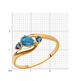 Кольцо SOKOLOV - Золото 375, Топаз лондон (арт. 37715081)