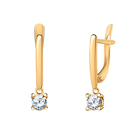 Серьги Атолл - Золото 585, Фианит (арт. 22045)