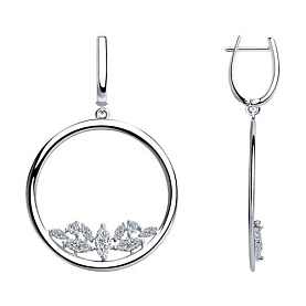 Серьги SOKOLOV - Серебро 925, Фианит (арт. 94023550)