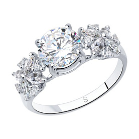 Кольцо SOKOLOV - Серебро 925, Фианит (арт. 94012395)