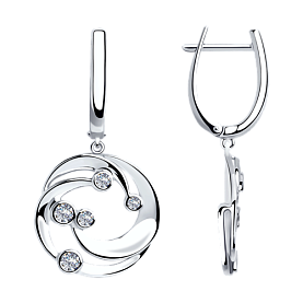 Серьги SOKOLOV - Серебро 925, Фианит (арт. 94023466)