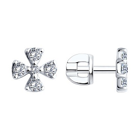 Серьги SOKOLOV - Серебро 925, Фианит (арт. 94026452)