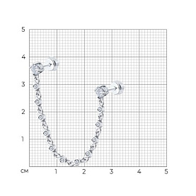 Серьга SOKOLOV - Серебро 925, Фианит (арт. 94170365)