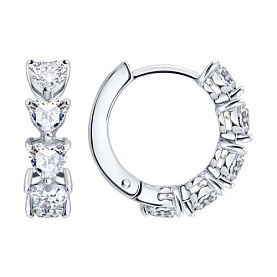 Серьги SOKOLOV - Серебро 925, Фианит (арт. 94027640-91)