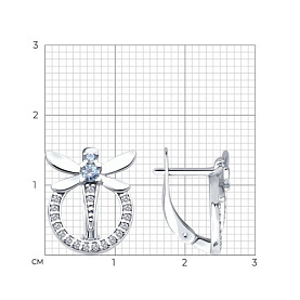 Серьги Diamant - Серебро 925, Фианит (арт. 94-120-02197-1)