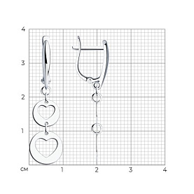 Серьги Diamant - Серебро 925 (арт. 94-121-01420-1)