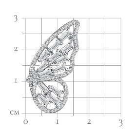 Брошь Talant - Серебро 925, Фианит (арт. 60-72-0001-15626)