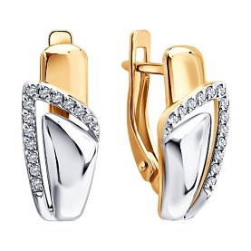 Серьги SOKOLOV - Золото 585, Фианит (арт. 0201059)