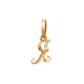 Подвеска ЮФ Династия - Золото 375, Фианит (арт. 101508-5102)