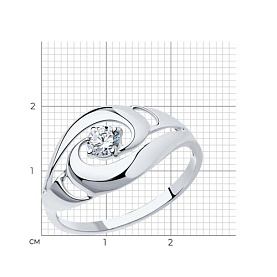 Кольцо SOKOLOV - Серебро 925, Фианит (арт. 94012157)