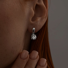 Серьги SOKOLOV - Серебро 925, Фианит (арт. 94025255)