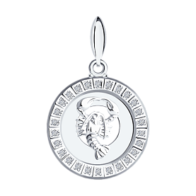 Подвеска SOKOLOV - Серебро 925, Фианит (арт. 94031386)